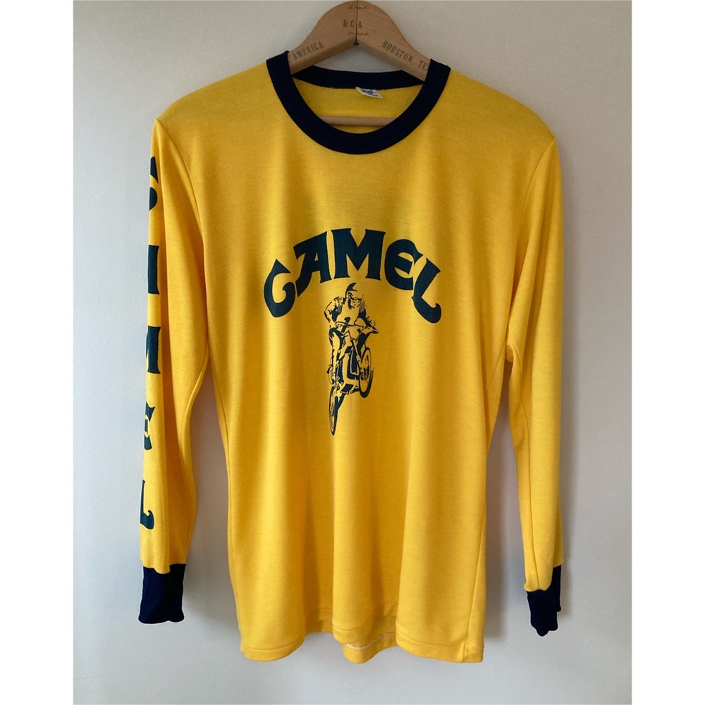 Vintage 70s camel motocross jersey.